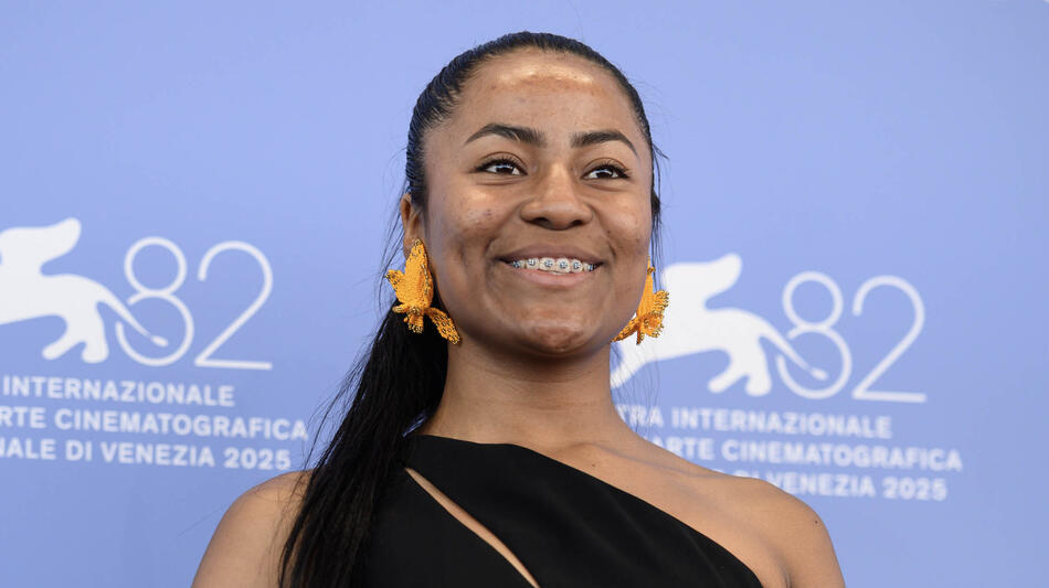 L'attrice Deily Ordonez al photocall del film Hiedra (The Ivy) di Ana Cristina Barragan alla 82a Mostra del Cinema di Venezia, mercoledì 3 settembre 2025