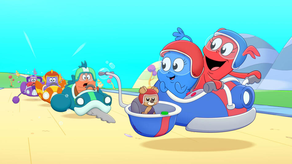 Pesciolino rosso e pesciolino blu - Immagine dal set