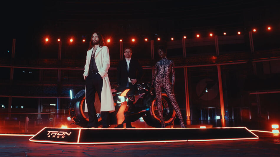 TRON Ares, Jared Leto, Jodie Turner-Smith e Joachim Rønning a Milano