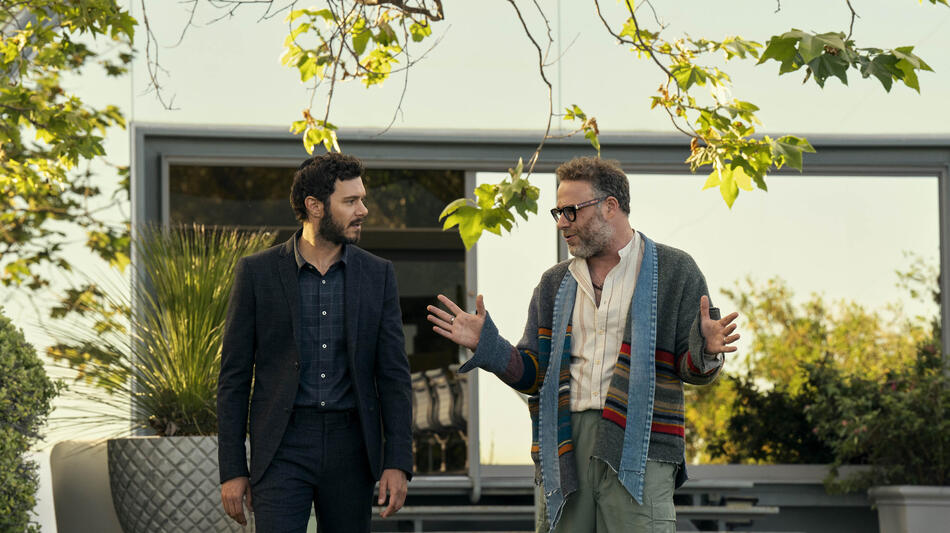 (S-D) Adam Brody come Noah, Seth Rogen come Rabbi Neil in Nobody Wants This 2x06