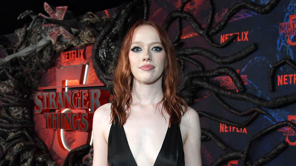 Amybeth McNulty alla première mondiale della quinta stagione di Stranger Things di Netflix al TCL Chinese 6 Theatres il 6 novembre 2025 a Hollywood, California