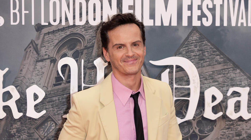 Andrew Scott partecipa alla proiezione di gala di apertura di 'Wake Up Dead Man: A Knives Out Mystery' di Netflix durante il BFI London Film Festival 69 presso la Royal Festival Hall, l'8 ottobre 2025 a Londra, Inghilterra