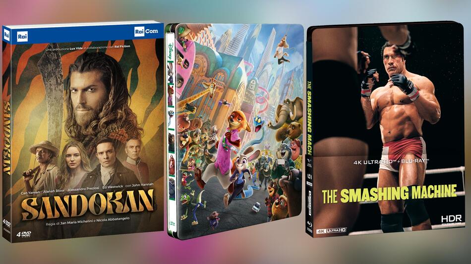 Homevideo, Marzo 2026 'Zootropolis 2', 'Sandokan' e 'The Smashing Machine' tra le uscite di Eagle Pictures