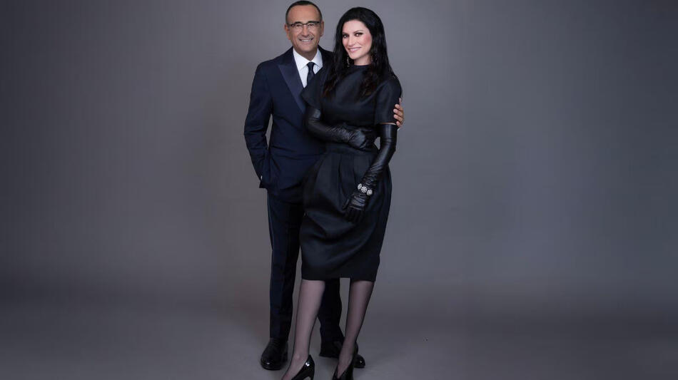 Laura Pausini e Carlo Conti conduttori di Sanremo 2026
