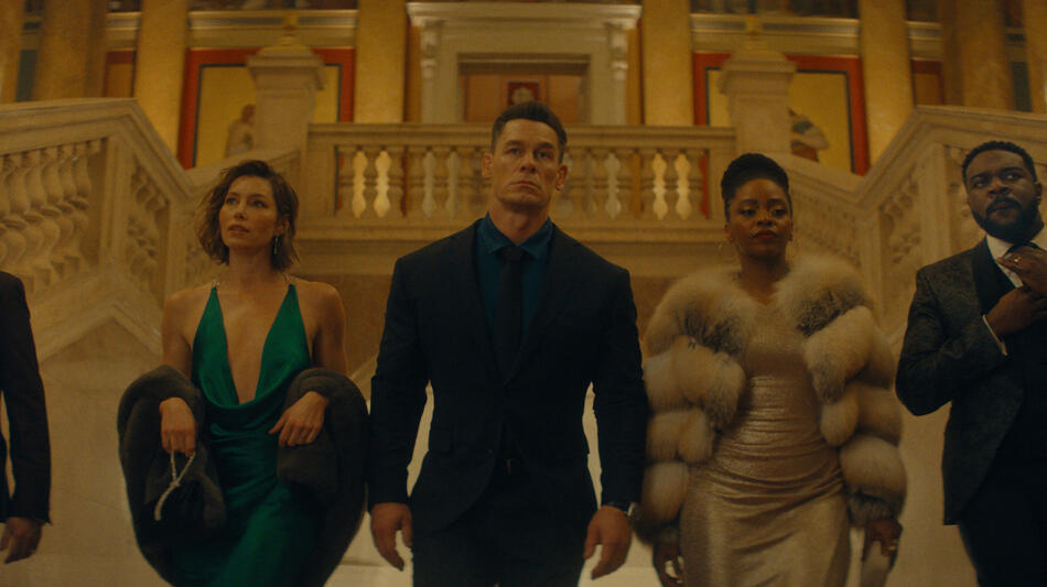Arturo Castro, Jessica Biel, John Cena, Teyonah Parris e Sam Richardson in Matchbox The Movie
