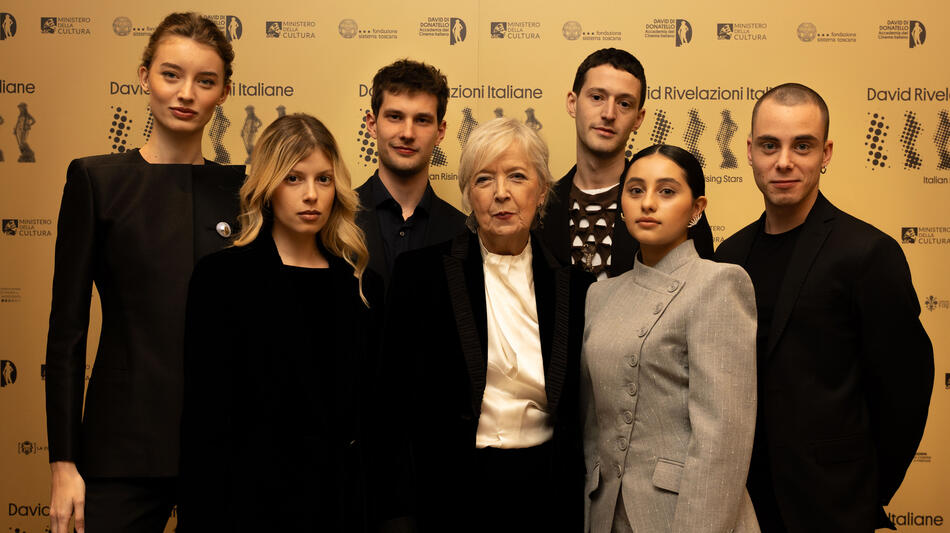 Giulia Maenza, Vincenzo Crea, Ludovica Nasti, Emanuele Maria Di Stefano, Alma Noce, Gianmarco Franchini - i vincitori della terza edizione dei 'David Rivelazioni Italiane - Italian Rising Stars'