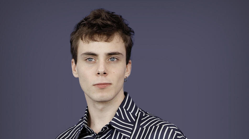 Gianmarco Franchini partecipa al photocall per 'Adagio' all'80a Mostra Internazionale d'Arte Cinematografica di Venezia, il 2 settembre 2023 a Venezia, Italia