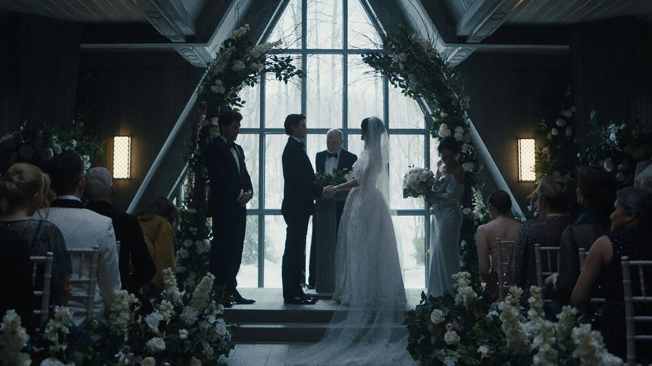 (S-D) Jeff Wilbusch come Jules, Adam DiMarco come Nicky Cunningham, Ted Levine come Boris, Camila Morrone come Rachel Harkin in Something Very Bad Is Going To Happen 1x08