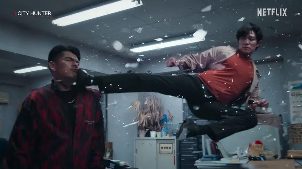 City Hunter, scena da Clip 'Il primo combattimento di Ryo'