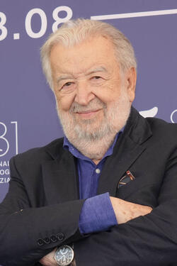 Il regista Pupi Avati al photocall di L'orto americano a Venezia 81 il 7 settembre 2024