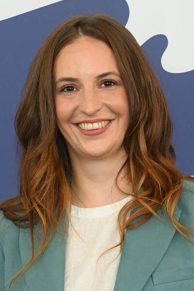 La regista Anne-Sophie Bailly al photocall del film Mon inséparable a Venezia 81 il 31 agosto 2024