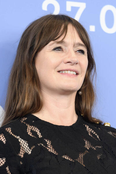 L'attrice Emily Mortimer al photocall del film Jay Kelly di Noah Baumbach alla 82a Mostra del Cinema di Venezia, giovedì 28 agosto 2025