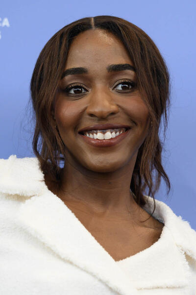 L'attrice Ayo Edebiri al photocall di After The Hunt di Luca Guadagnino alla 82a Mostra del Cinema di Venezia, venerdì 29 agosto 2025