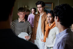 Nils Wetterholm, Malte Gårdinger, Samuel Astor, Omar Rudberg in Young Royals - Stagione 3