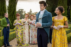 Ben Miller, Polly Walker, Bessie Carter, Harriet Cains, Luke Newton e Ruby Barker in Bridgerton 1x06