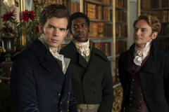 Luke Newton, Jorden Myrie, Joe Barnes in Bridgerton 3x04