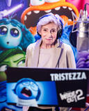 Melina Martello in sala doppiaggio presta la sua voce al personaggio Tristezza nel film Disney-Pixar Inside Out 2