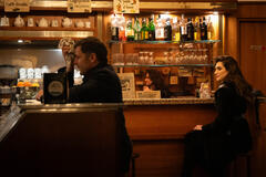 Adriano Giannini e Pilar Fogliati sul set del film Breve storia d'amore