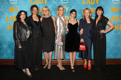 Sue Kroll, Head of Marketing, Amazon MGM Studios, Jamie Babbit, Laurie MacDonald, Gemma Burgess, Emily Bader, Jennifer Salke, Head of Amazon MGM Studios and Meredith Glynn attend the My Lady Jane Global Red Carpet Premiere