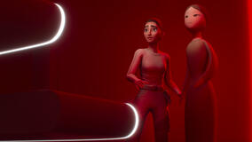 Eva (voce di Jeanine Mason) e Muthr (voce di Teri Hatcher) in WondLa 1x01