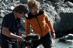 Paolo Cognetti sul set del suo film Fiore Mio - Foto dal set