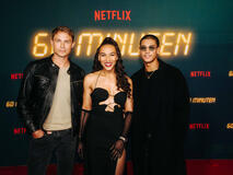 Dennis Mojen, Marie Mouroum, Emilio Sakraya alla proiezione speciale di 60 Minutes al Kino Kulturbrauerei di Berlino, 17 gennaio 2024