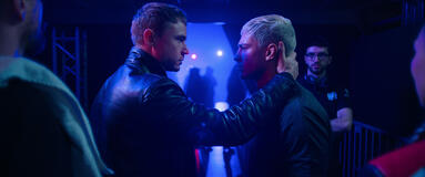 Emilio Sakraya come Octavio Bergmann e Dennis Mojen come Paul sul set di 60 Minutes