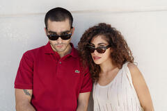 Omar Ayuso e Mina El Hammani sul set di Elite 8x02