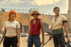 Emily Rudd, Iñaki Godoy, Mackenyu Arata in One Piece - Stagione 1