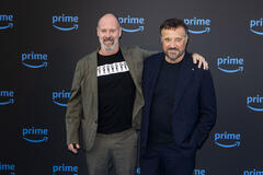 Pietro Sermonti e Christian De Sica al Photocall di Prime Video Presents Italia 2024 il 15 luglio 2024 in Roma per Gigolò per caso - Stagione 2