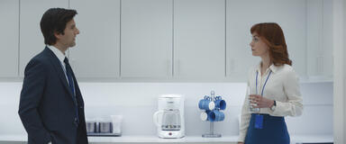 Adam Scott e Britt Lower in Scissione 1x03