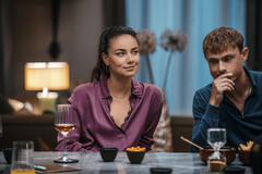 Janina Uhse e Dennis Mojen in Blame the Game - Immagine dal set