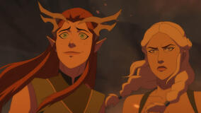 Marisha Ray (Keyleth), Indira Varma (Lady Allura Vysoren) in La leggenda di Vox Machina 2x05