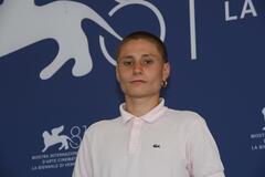 Zackari Delmas al Photocall di Diciannove di Giovanni Tortorici a Venezia 81 il 30 agosto 2024