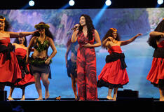 Auli'i Cravalho al Disney Entertainment Showcase del D23 il 9 agosto 2024