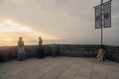 Sonoya Mizuno, Emma D'Arcy sul set di House of the Dragon 2x03