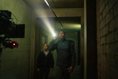 (S-D) AnnaSophia Robb come Summer McBride e Aaron Pierre come Terry Richmond sul set di Rebel Ridge