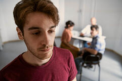 Federico Cesari come Daniele in Tutto Chiede Salvezza 1x03