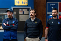 Brendan Hunt, Jason Sudeikis e Brett Goldstein in Ted Lasso 2x12