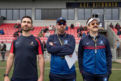Brett Goldstein, Brendan Hunt e Jason Sudeikis in Ted Lasso 3x09
