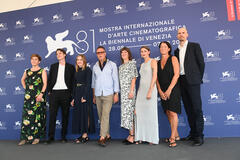 Delegazione del film Israel Palestina på Svensk TV 1958-1989 di Göran Hugo Olsson a Venezia 81 il 30 agosto 2024