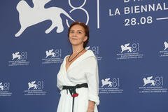 La produttrice Irina Enea al photocall del film Anul nou care n-a fost di Bogdan Mureşanu a Venezia 81 il 1 settembre 2024