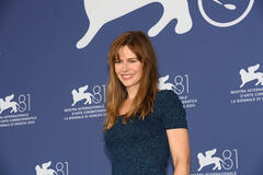 La regista Maura Delpero al photocall del film Vermiglio a Venezia 81 il 2 settembre 2024