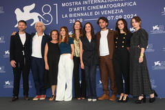 Delegazione del film Vermiglio di Maura Delpero al photocall del film a Venezia 81 il 2 settembre 2024
