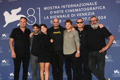 Delegazione del film Maldoror di Fabrice du Welz al photocall del film a Venezia 81 il 3 settembre 2024