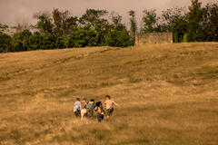 (S-D) Rudy Pankow come JJ, Madelyn Cline come Sarah Cameron, Jonathan Daviss come Pope, Carlacia Grant come Cleo, Chase Stokes come John B in Outer Banks 3x01