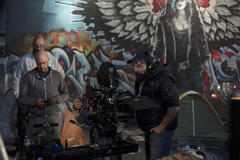 Il regista Pierre Morel sul set di Peppermint