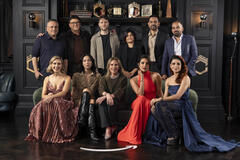 La famiglia Citadel (Joe Russo, Anthony Russo, David Weil, Sita R. Menon, Raj & DK, Angela Russo-Otstot, Matilda De Angelis, Gina Gardini, Priyanka Chopra Jonas, Samantha Ruth Prabhu) riunita per un evento speciale al Fitz's London.