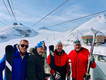 Paolo De Chiesa, Giovanni Veronesi, Gustavo Thoeni e Piero Gros in foto da La Valanga Azzurra
