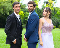 Filippo Contri, Filippo Tirabassi e Beatrice Bruschi in Amici per Caso di Max Nardari - Immagine dal set